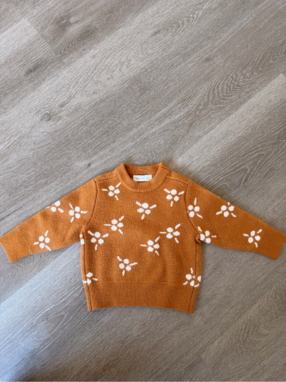 Rylee + Cru Tangerine Floral Crewneck Sweater